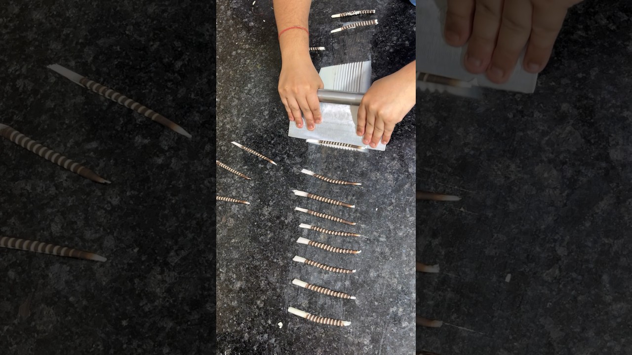 Chocolate roll | chocolate cigarette making | 