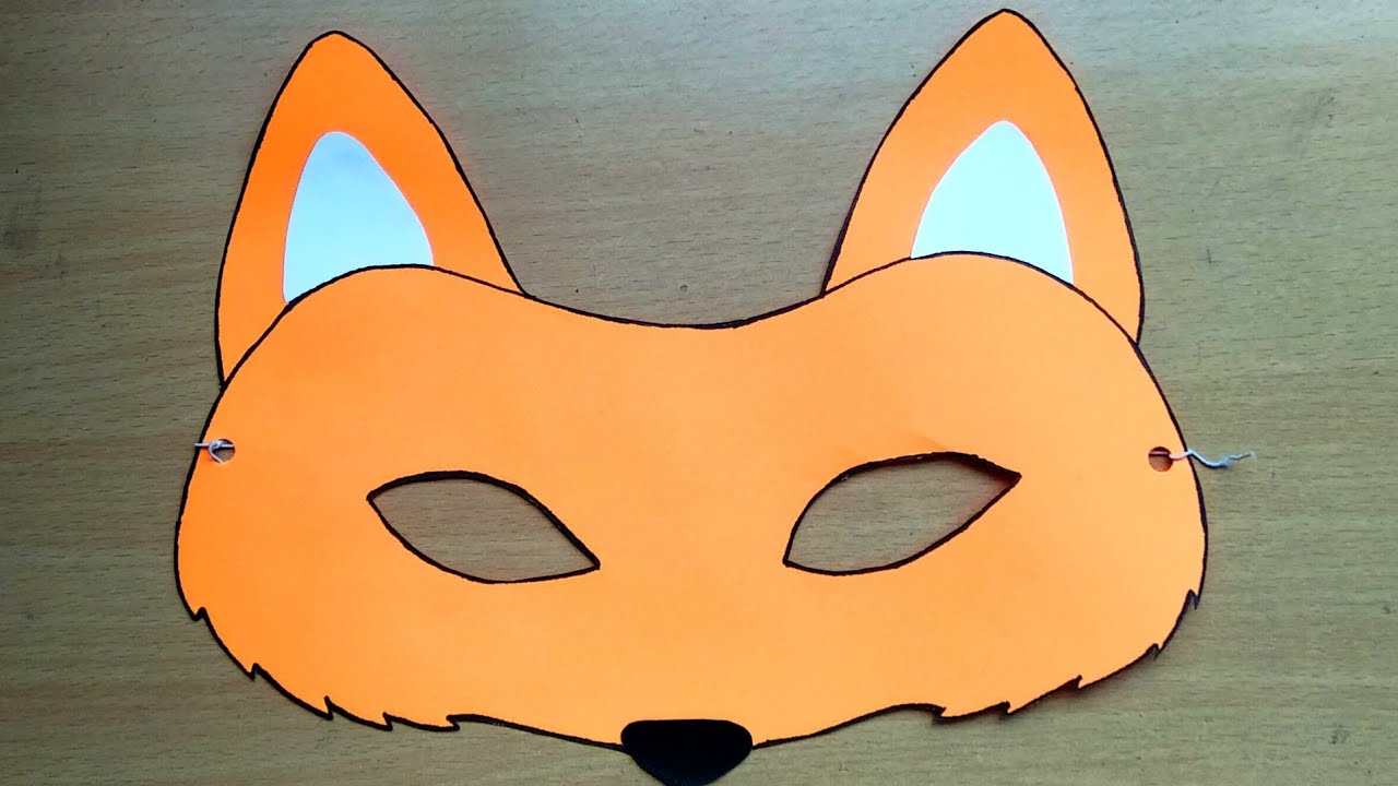 Mask making/how to make a mask/fox mask making/easy mask making/mask ...