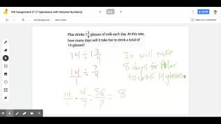 HW Assignment 23 (7 Operations with Rational Numbers) - Google Jamboard Wealth