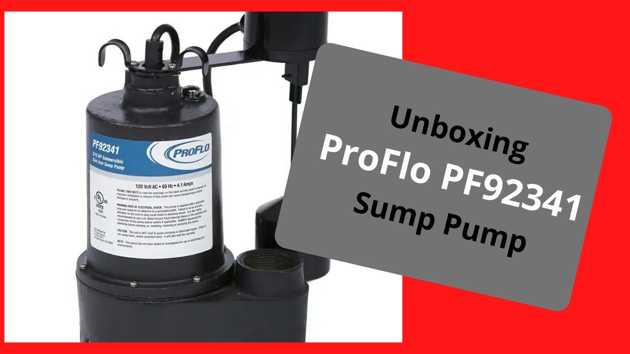 Unboxing Proflo PF92341 Sump Pump & Check Valve DIY how 