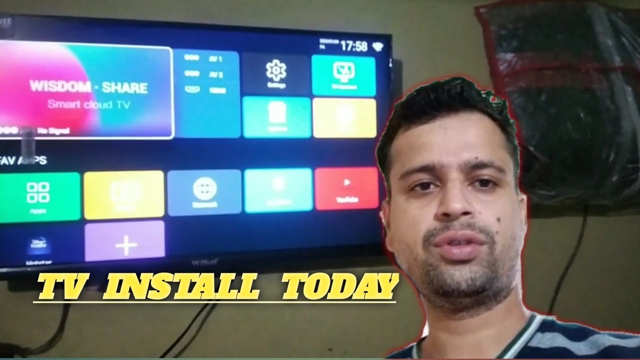 TV installation aaj hamari tv install hoi haiviralvideo 