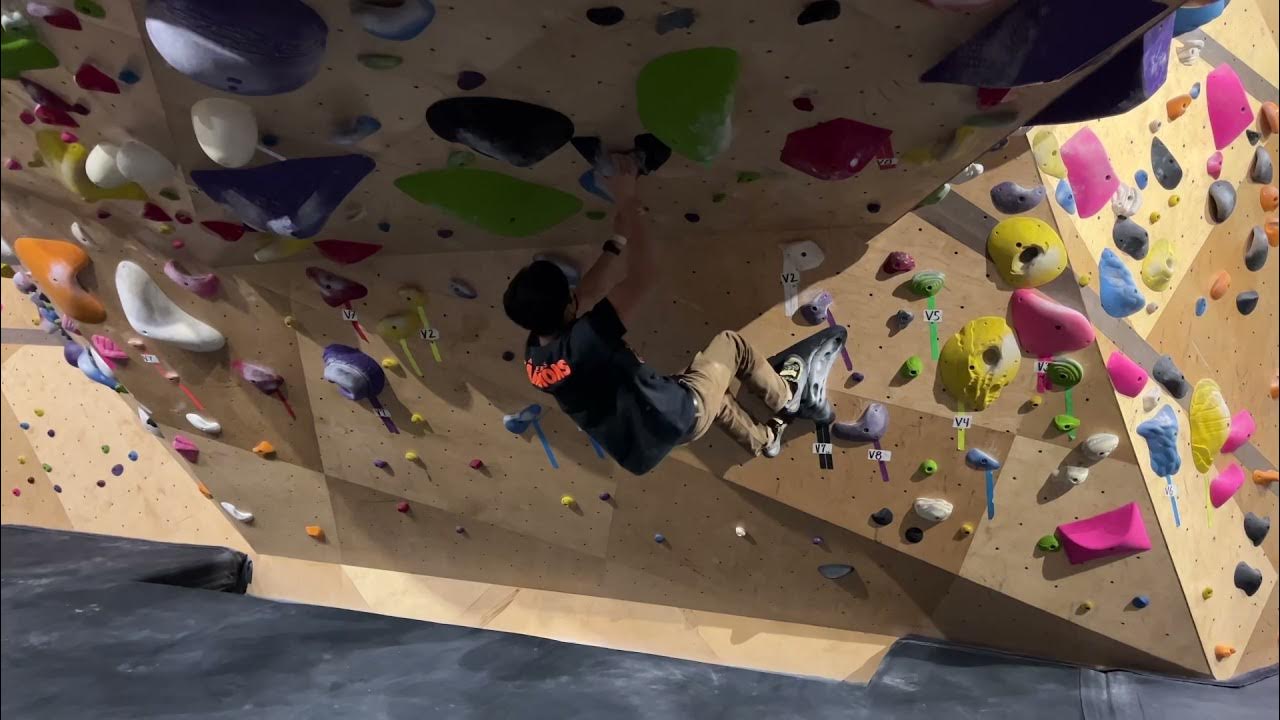 40 Bouldering V7 Steep Rock West (NYC) YouTube