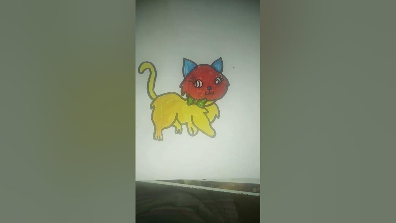 Cat drawing easy Cat kaise bnaye YouTube