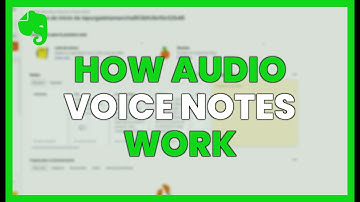 How AUDIO or VOICE NOTES WORK - EVERNOTE