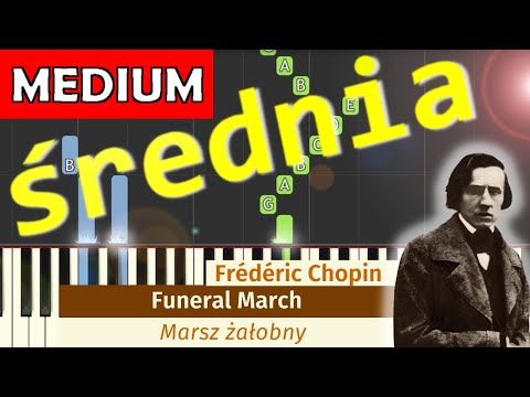 🎹 Marsz pogrzebowy (Funeral March, F. Chopin) - Piano Tutorial (średnia wersja) 🎵 NUTY W OPISIE 🎼