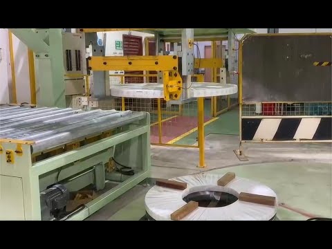 Automatic slit coil packing line with turntable