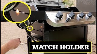 What is the chain hanging from my grill? It is a match holder!