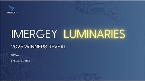 IMERGEY Luminaries Teaser 2025 - APAC