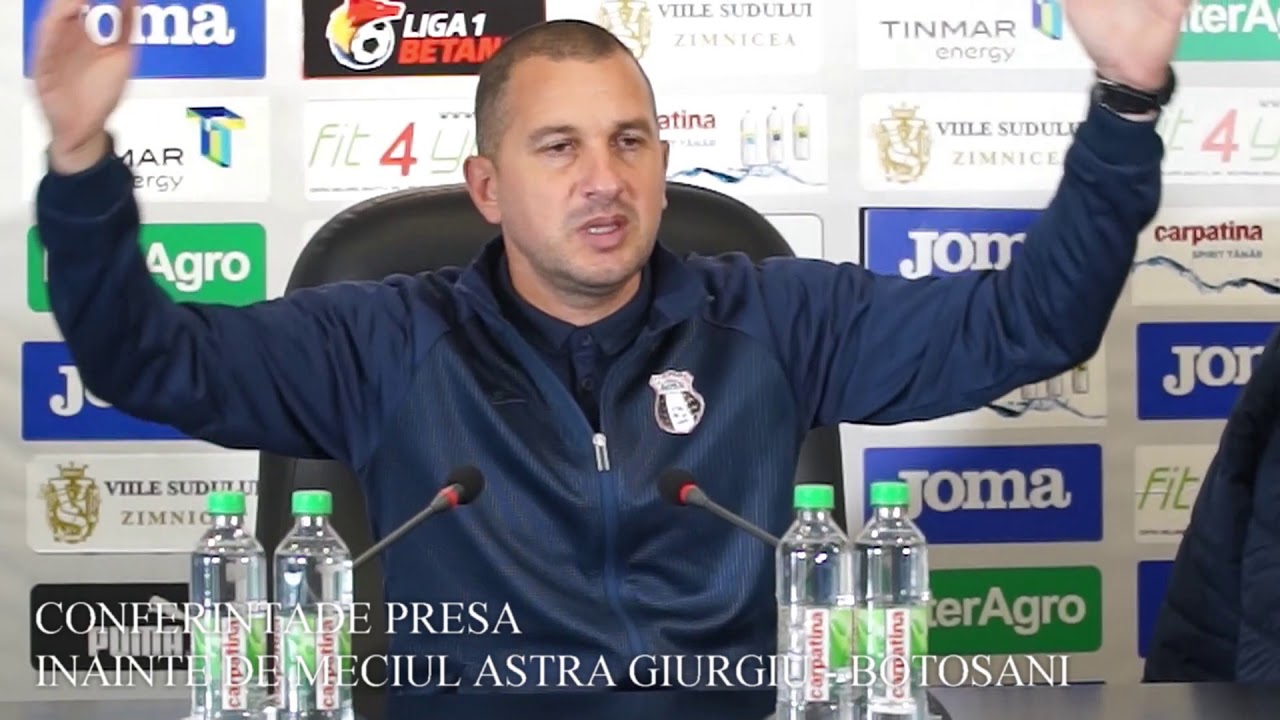 CONFERINTA DE PRESA INAINTE DE MECIUL ASTRA GIURGIU - BOTOSANI realitatea tv emisiuni