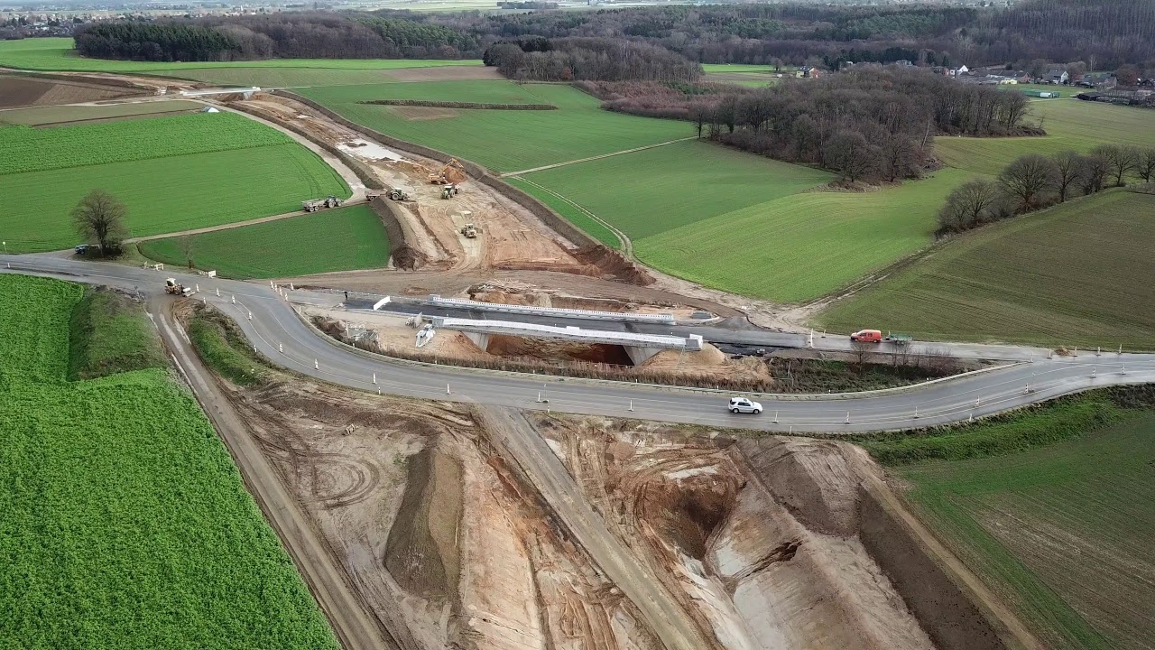 Luftaufnahmen: Baustelle B221n - Myhl - Gerderath und Myhl - Altmyhl ...