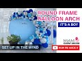 Round Backdrop with Balloon Garland Outside | How to attach the garland | Balloon Tutorial