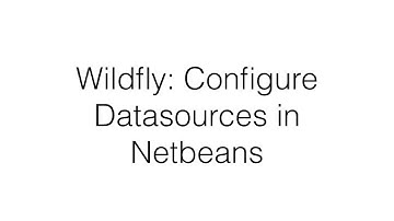Wildfly - Configure Datasources in Netbeans