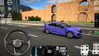 Test Drive Honda Civic on Big City Road - Driving School Sim 2023 - Android Gameplay screenshot 4