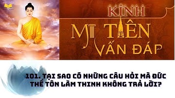 101. Tại sao có những câu hỏi mà Đức Thế Tôn làm thinh không trả lời | Kinh Mi Tiên  Vấn Đáp