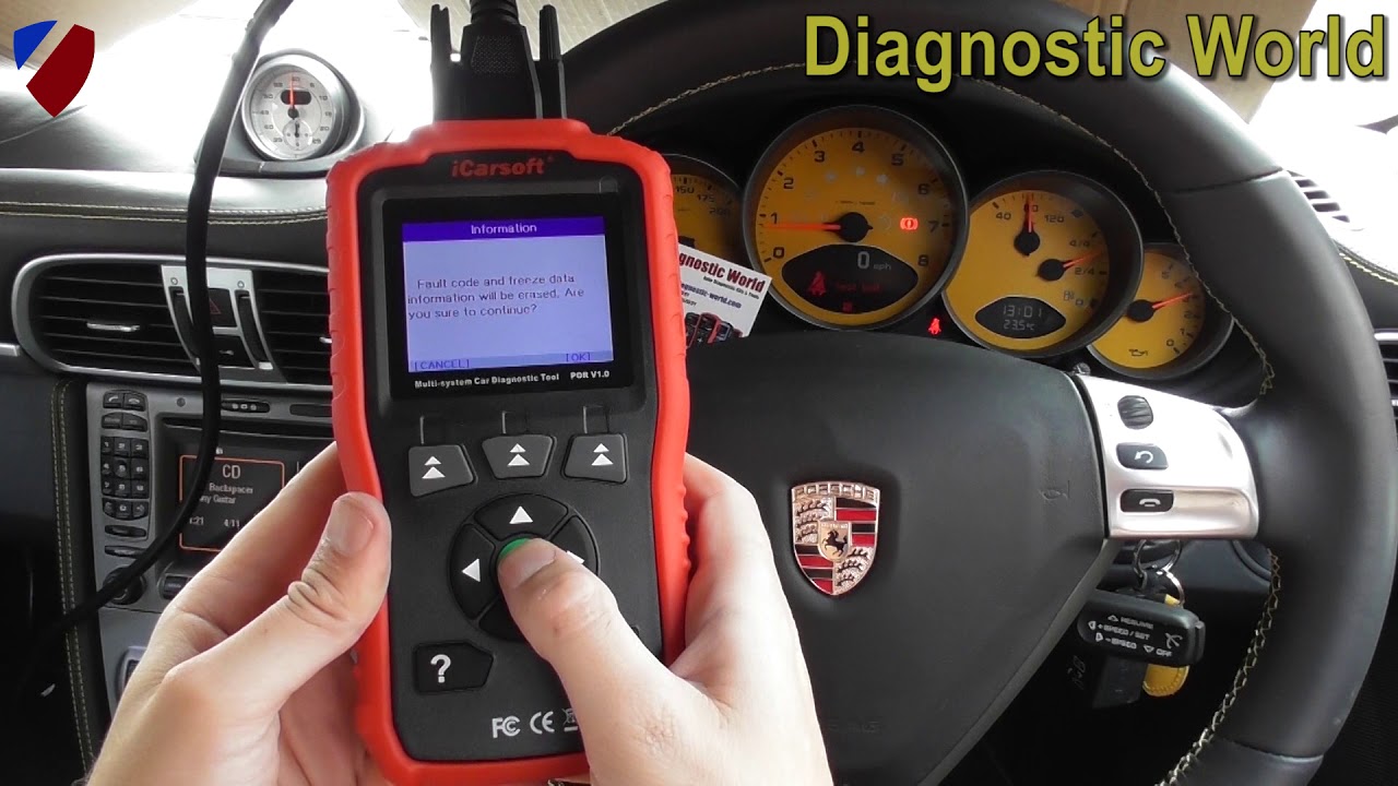 ICarsoft PORSCHE Diagnostic Scanner Tool SRS ABS ENGINE BRAKE RESETser  Diagnostic Tool for Porsche - CRULTRA