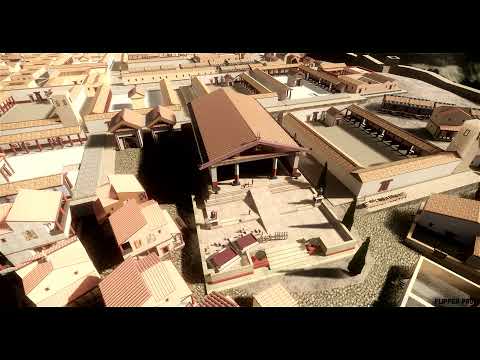 Ecco cosa avrebbe visto un drone ai tempi di Tarquinia etrusca Ara Della Regina ricostruzione 3d