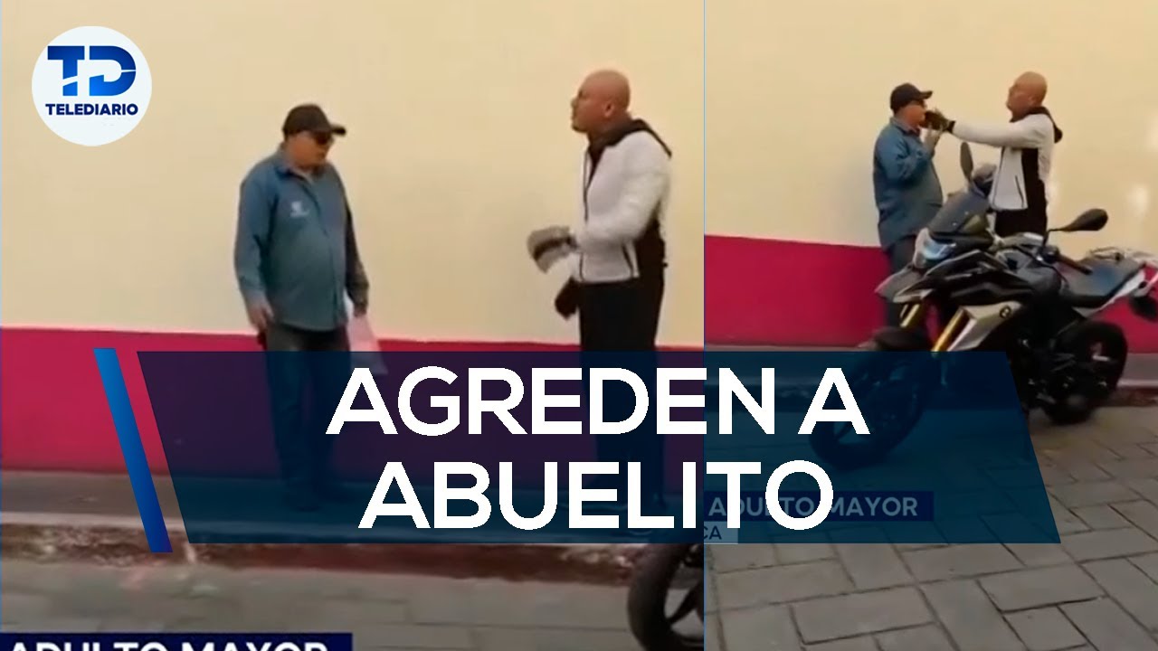 Motociclista agredió a abuelito tras discusión en vía pública