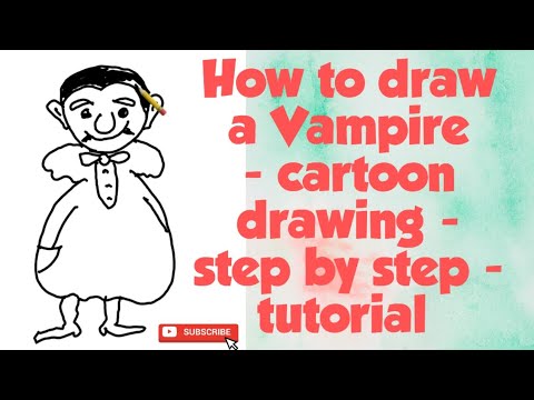 How to draw a Vampire | cartoon drawing | step by step | tutorial - YouTube