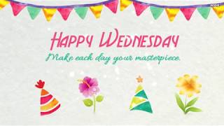 Happy Wednesday Morning Quote Wish Greeting Image SMS Message Whatsapp Facebook Status