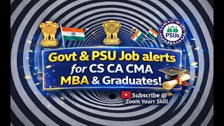Latest Govt &amp; PSU Job Alerts 2026 | Jobs for CA, CS, CMA, MBA &amp; Graduates | Apply Now!