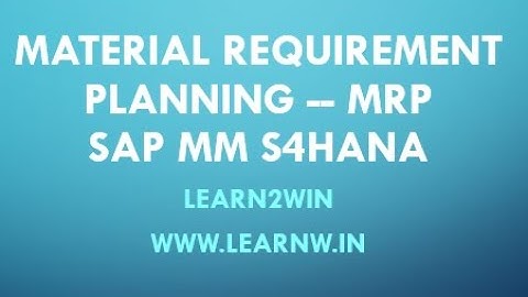 Material Planning in SAP MM S4HANA | MRP in SAP | demand planning | consumption based planning #sap