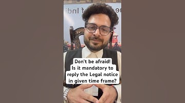 Mandatory to reply the Legal notice in given time frame? #legalawareness #law #indianlaw