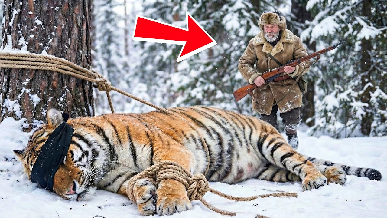 Старый лесничий спас беременную тигрицу в снегах — финал шокирует!