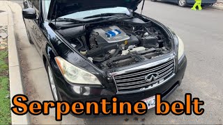 How to replace the serpentine belt on Infiniti M37