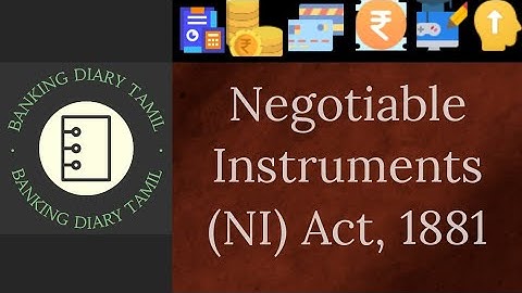 Negotiable Instrument Act 1881 - Introduction