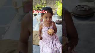thatti munjakaya#Sreshta Eating#tendingvideo#viralvideo