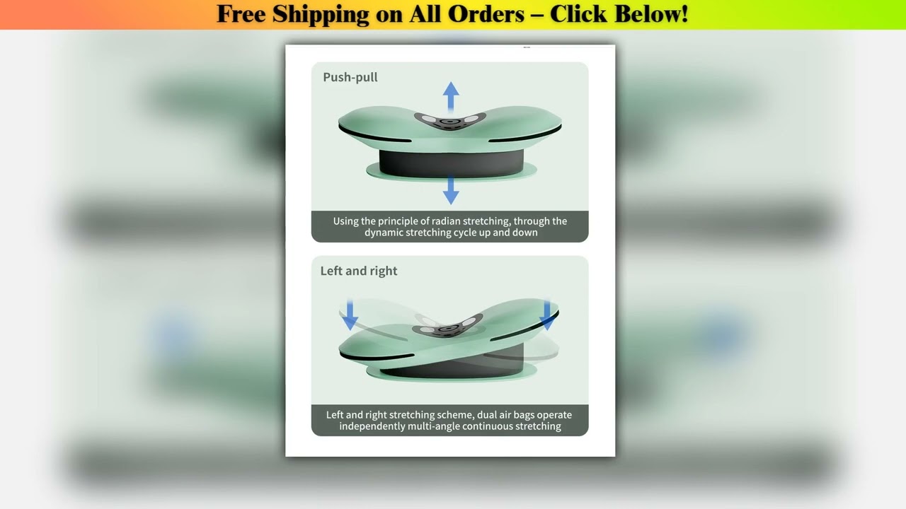 New Upgrade Air-Lip Stretch Low Frequency Thermal Vibration Waist Massage Heeling Spot Left and