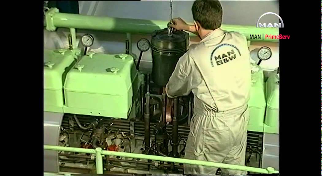 L28/32H - Exchange of Cylinder Head, Piston & Liner