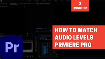 Match Audio Levels On Multiple Clips - Adobe Premiere Pro