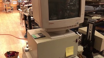 Cold boot of windows 98 computer from 1998.