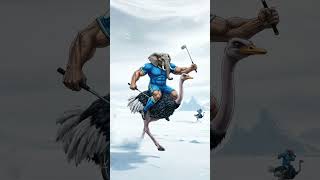 Antarctic Blitzkrieg Brainrot Ostrich Race! #brainrot #gigachad #edit #animation #meme #funny