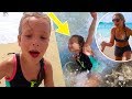 7 YEAR OLD BEACH RESCUE! 😂