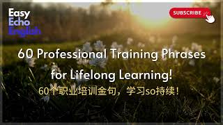 英语听力磨耳朵#59｜60个职业培训金句，学习so持续！