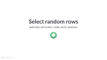 Python Tutorial: Select random rows