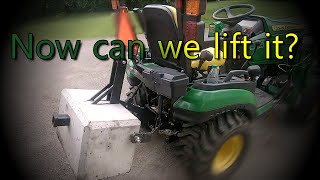 Can the John Deere 1025R lift a Granite Slab [This time with the correct ballast ]