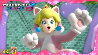 Mario Kart 8 Deluxe DLC ⁴ᴷ Feather Cup (200cc 3-Star Rank) Cat Peach gameplay