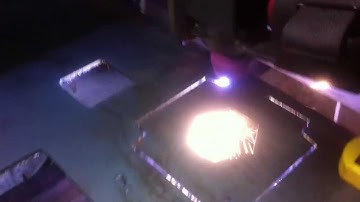 Homemade CNC router table for plasma cutting. (table view)