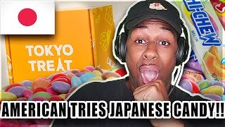 AMERICAN Tries MYSTERIOUS JAPANESE CANDY | FOOD REVIEW | Tokyo Treat