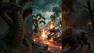 Hydra vs Cerberus 🐍🔥 | Mythology Creatures #shorts # #mythology #hydra #cerberus #vs