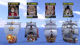 Pirate Ships and Captains in One Piece comparison | ワンピースの海賊船と船長