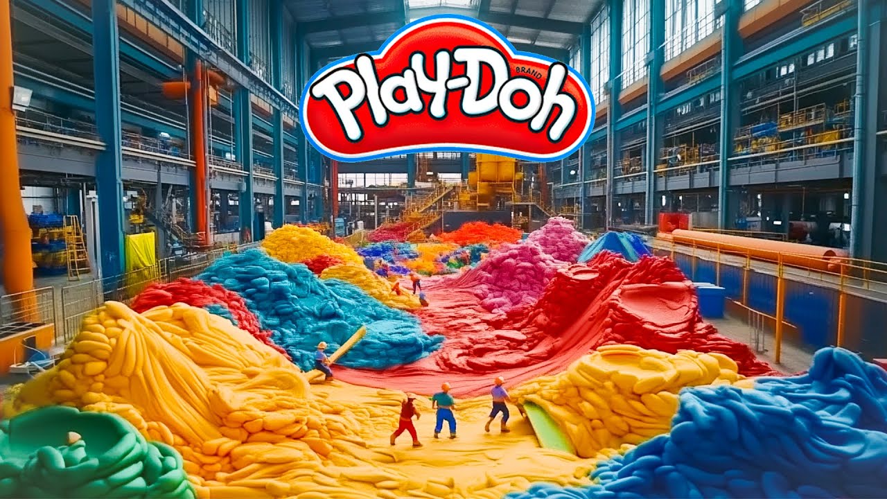 How TONS of Play-Doh are Made in a Factory