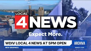 WDIV Local 4 News at 5PM Open - New Graphics | March 3, 2025