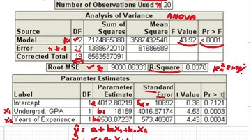 Statistics: SAS Output