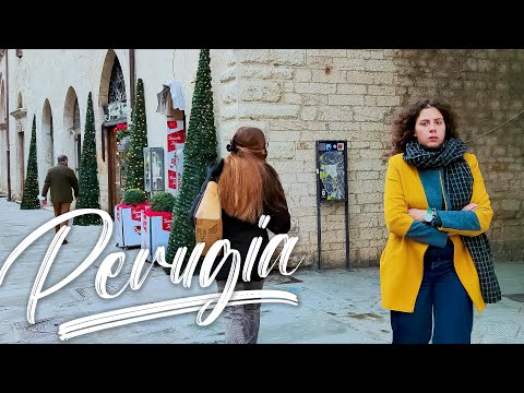 THE PEARL OF THE HEART OF ITALY. PERUGIA. Italy - 4k Walking Tour around the City - Travel Guide