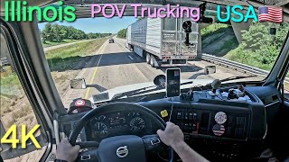 POV Truck Driving USA 4K Illinois #trucking