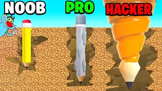 NOOB vs PRO vs HACKER vs | In Pen Dig | With Oggy And Jack | Rock Indian Gamer |